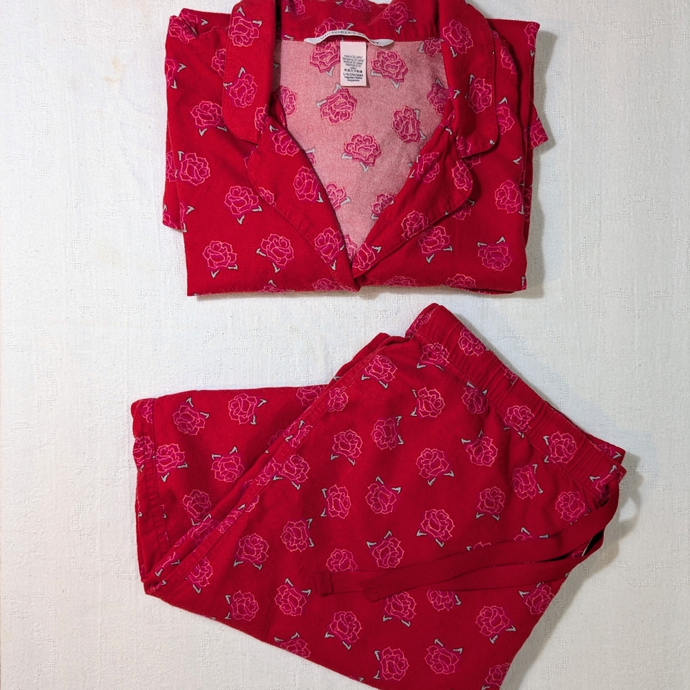 Victoria's Secret Red Rose Pajama Set